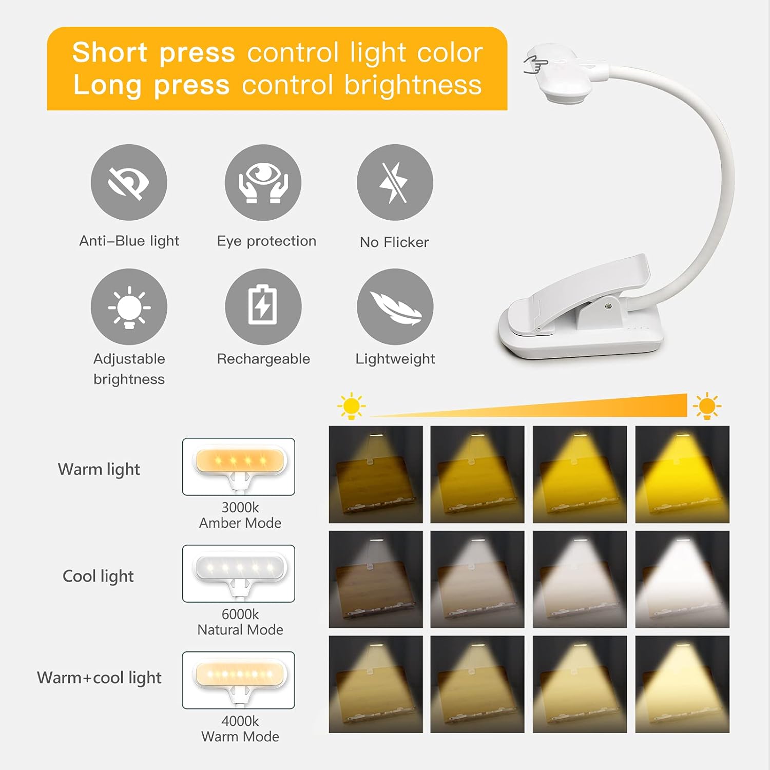 Book Stand for Reading ZZWS Portable Book Holder Stand Adjustable Cookbook Stand for Recipe Laptops Stand for Tablet Bamboo Reading Stand for Online Course Reading Writing Typing Pack of 2