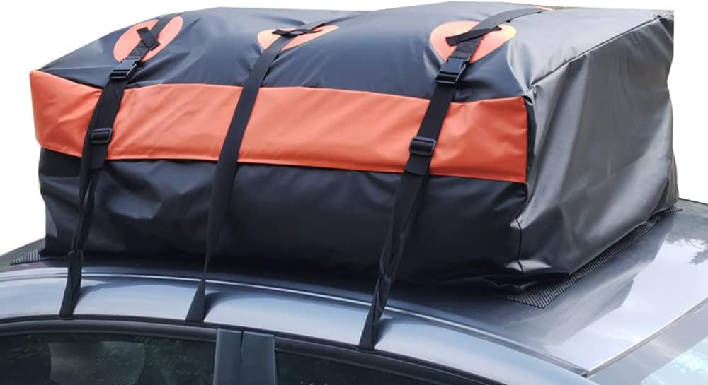 Alfa Gear 15 Cu.ft Patented True Waterproof Car Roof Bag with Non-Slip mats 2 Extra Tie Down Straps Window Hook Straps No Water Leakage at 44