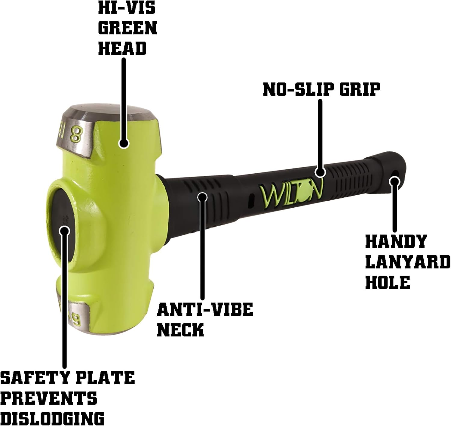 Wilton 20816 B.A.S.H Sledge Hammer, 8 Lb Head, 16