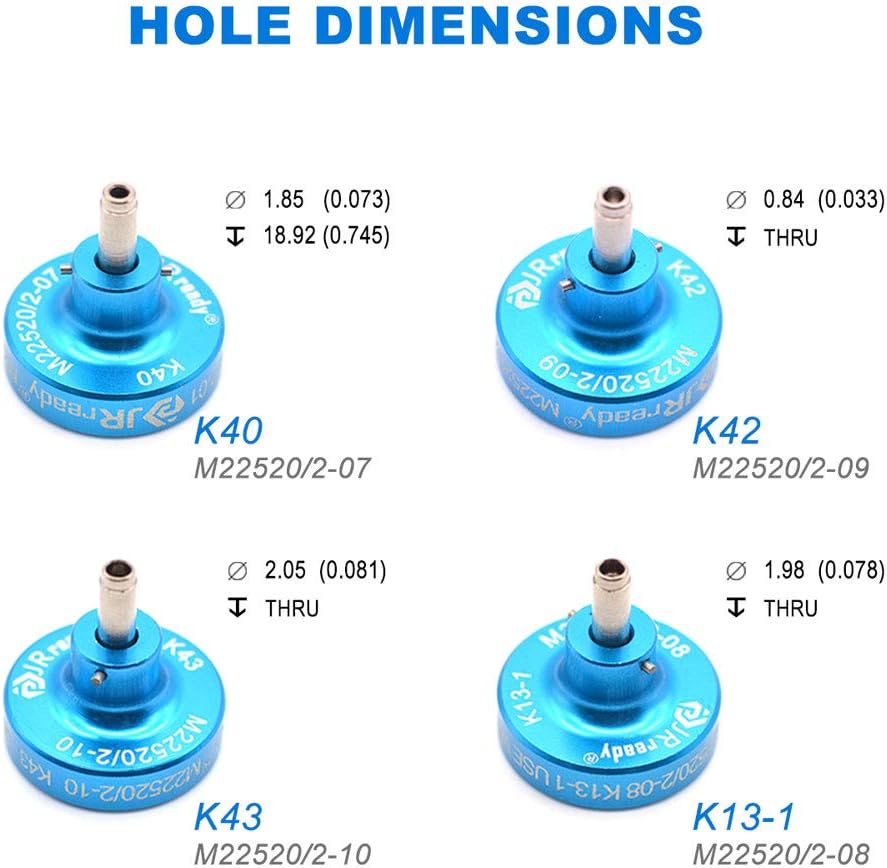 Aviation Contacts Crimp Tool KIT ST1010: YJQ-W1A(AFM8) widely worked for the crimping of wires and contacts in electronic connectors, 20-32AWG