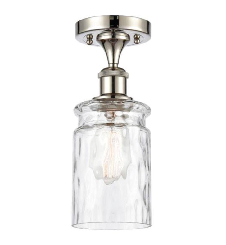 Innovations 516-1C-BK-G352-LED Matte Black Candor 1 Light Semi-Flush Mount