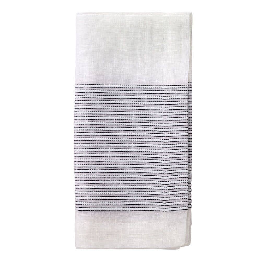 Bodrum Maritime Black 22 inch Napkin (Set of 4)