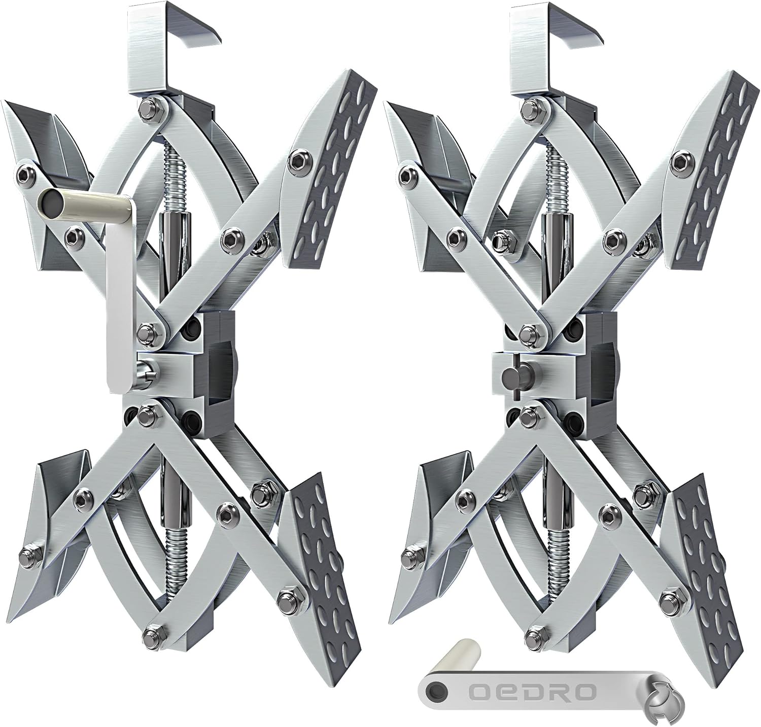 OEDRO X-Shaped Wheel Stabilizer, Pack of 2 RV Tire Stabilizers, Adjustable RV Wheel Stabilizer X -Chock with Unique Z-Shaped Wrench