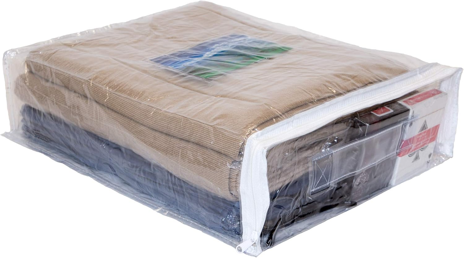 Clear Vinyl Zippered Storage Bags 12 x 15 x 4 Inch 10-Pack