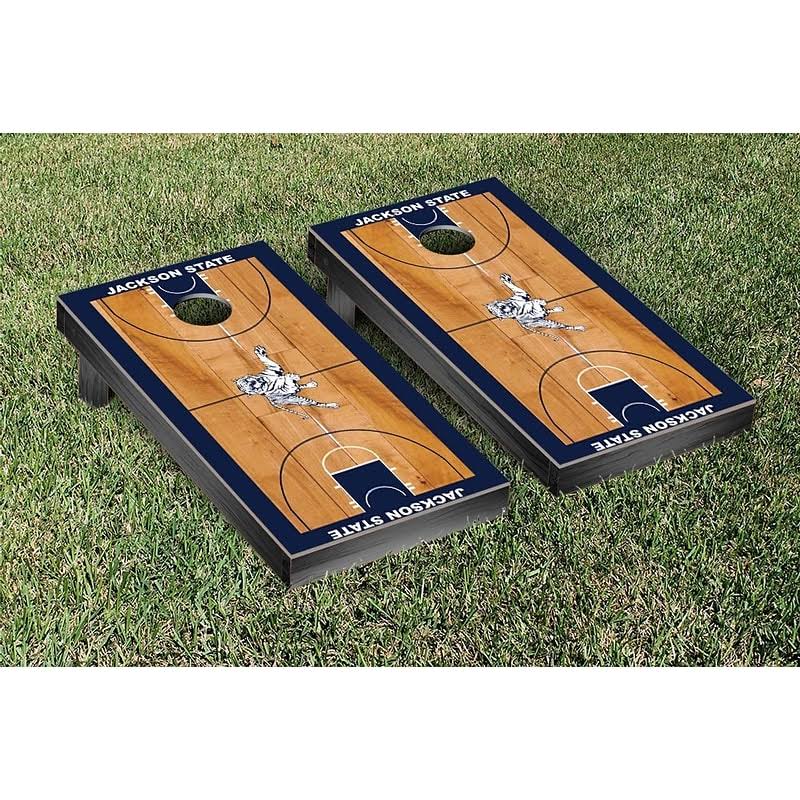 Victory Tailgate NCAA Border Basketball Version Cornhole Game Set; Jackson State Tigers