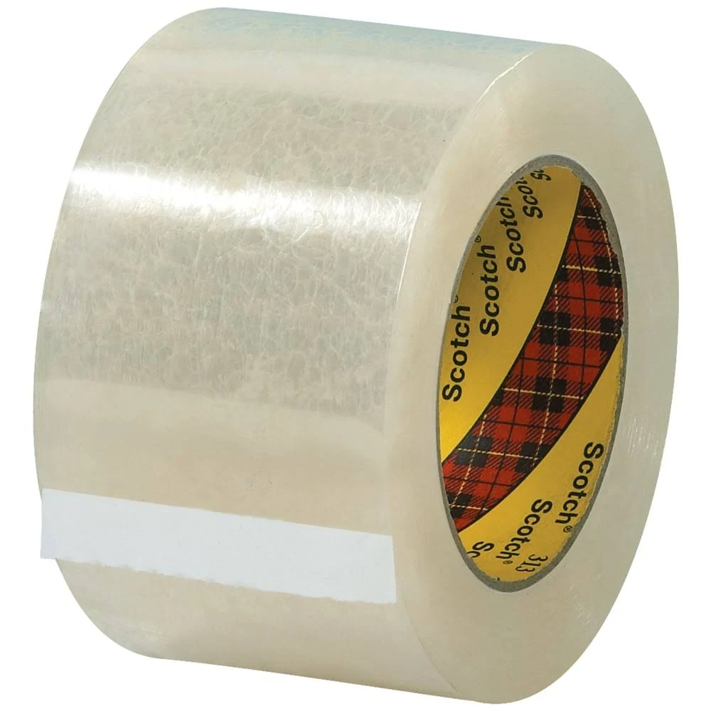 3x22 x 55 yds. Clear (6 Pack) 3M 313 Carton Sealing Tape