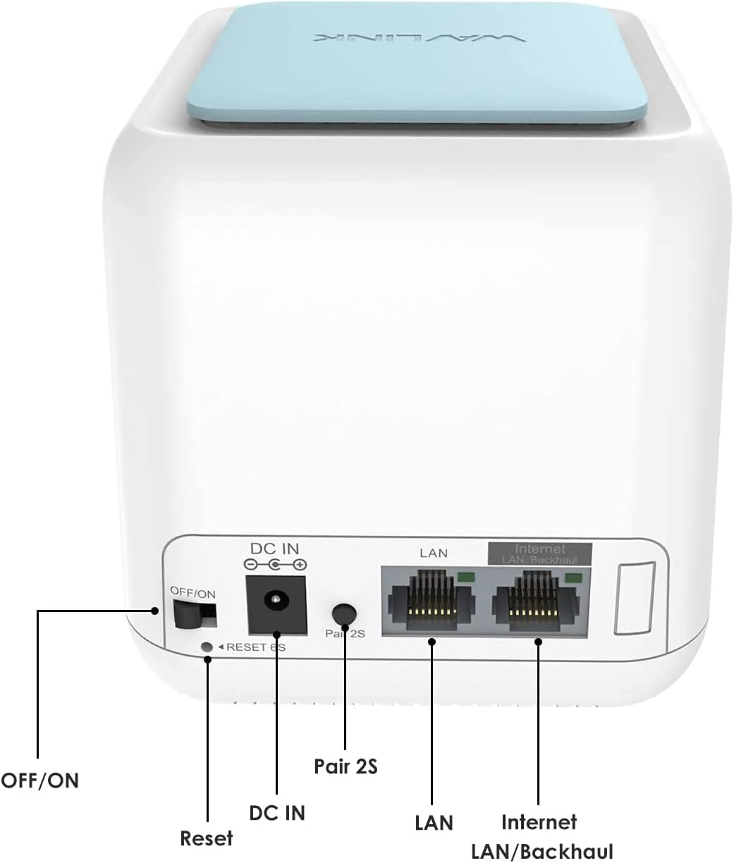 Whole Home WiFi System-WAVLINK AC1200 Dual-Band Mesh WiFi System,Up to 3000 Sq.ft. Coverage,Replaces WiFi Router & Extender, Touchlink, Parental Control, Full Gigabit, Wave 2, MU-MIMO, 2-Pack… Pack of 2