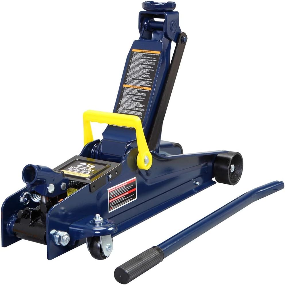 HPDMC 2.5 Ton (5,000 lb) Capacity Blue Hydraulic Low Profile Trolley Service/Floor Jack with Single Piston Quick Lift Pump