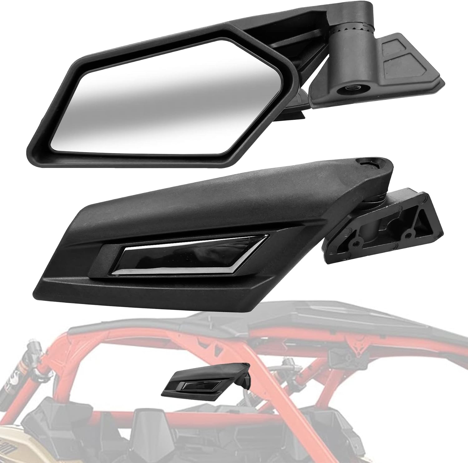 2PCS Side Mirrors, Adjustable Rear View Racing Mirrors Fit for Can Am Maverick X3 2017-2022, Repalce 715002898