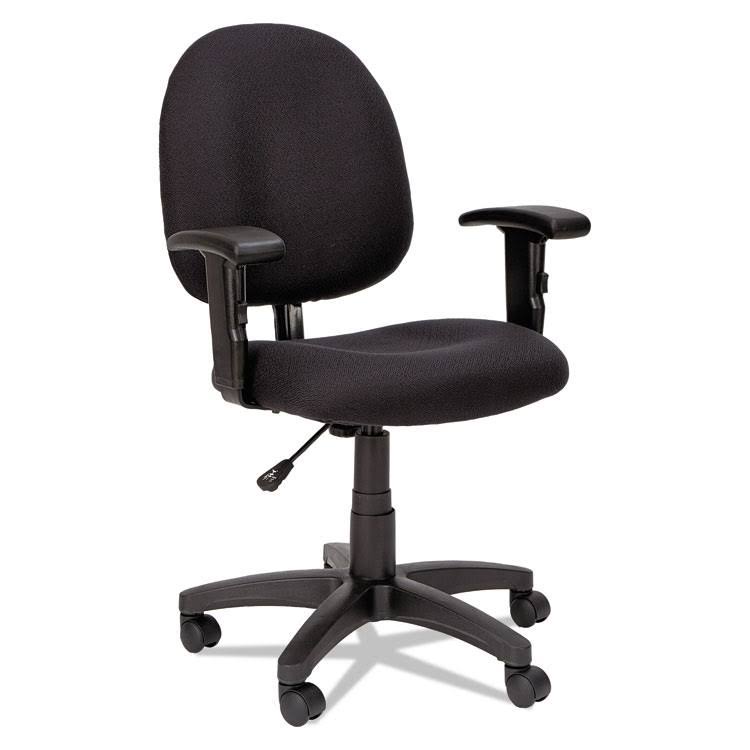 Alera Essentia Series Swivel Task Chair with Adjustable Arms, Black