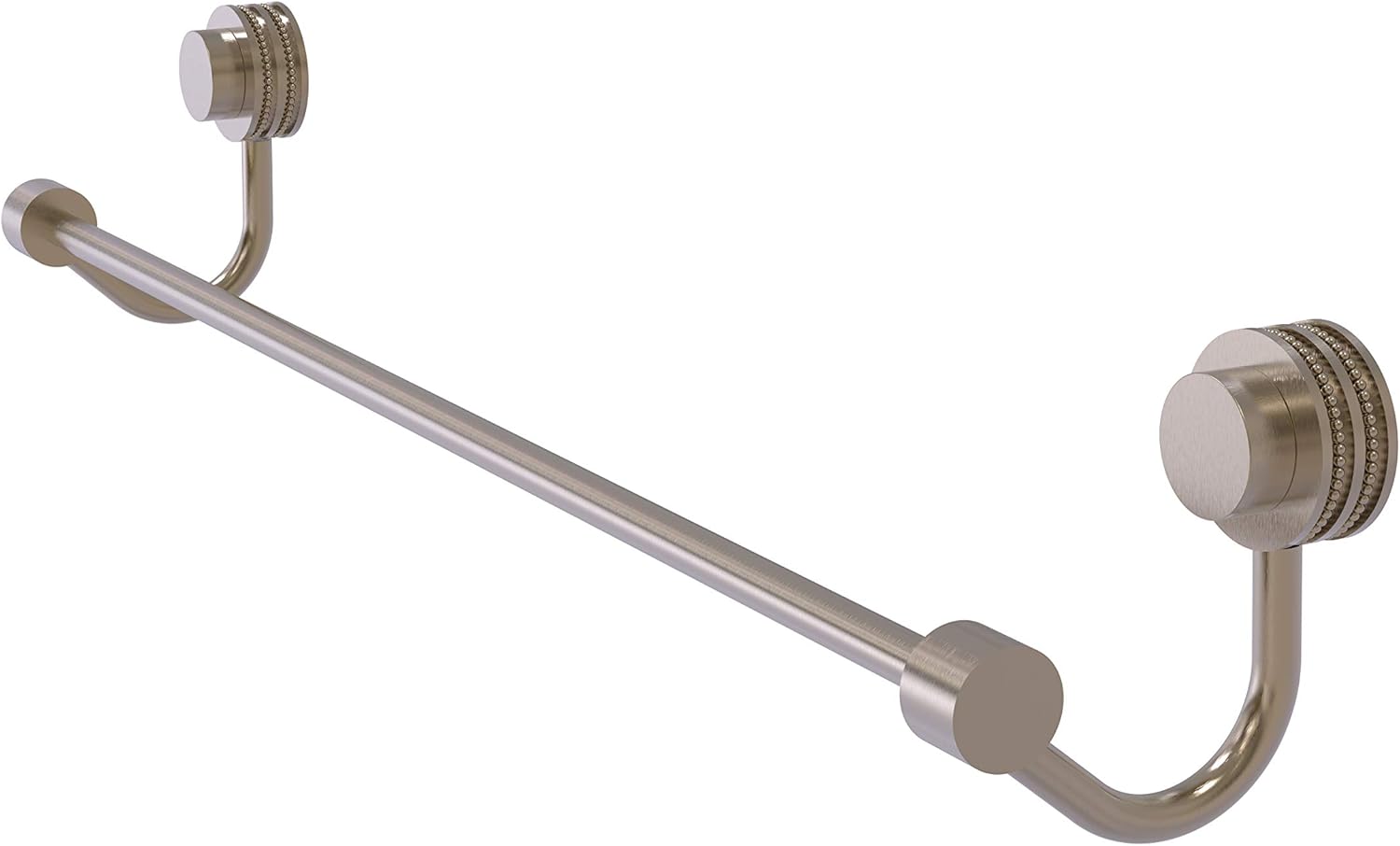 Allied Brass 421D/30-PEW Venus Collection 30 Inch Dotted Accent Towel Bar, 30-Inch, Antique Pewter