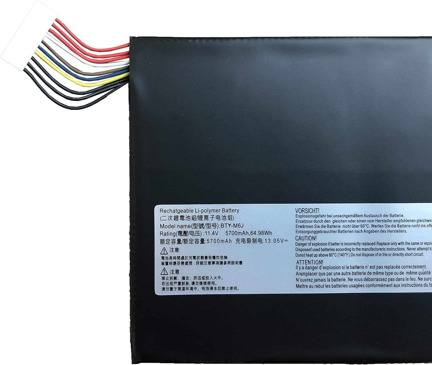 SUNNEAR BTY-M6J BTY-U6J Laptop Battery Replacement for MSI GS63 GS63VR GS73 GS73VR WS63 WS63VR Series Notebook MS-16K4, MS-17B1, MS-17B4, MS-17B5, MS-17B6, MS-17B7, MS-16K2, MS-16K5 64.98Wh 11.4V Pack of 2