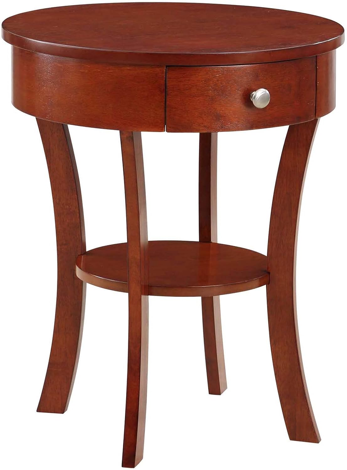 Convenience Concepts Classic Accents Schaffer 1-Drawer End Table with Shelf, Cherry Pack of 2