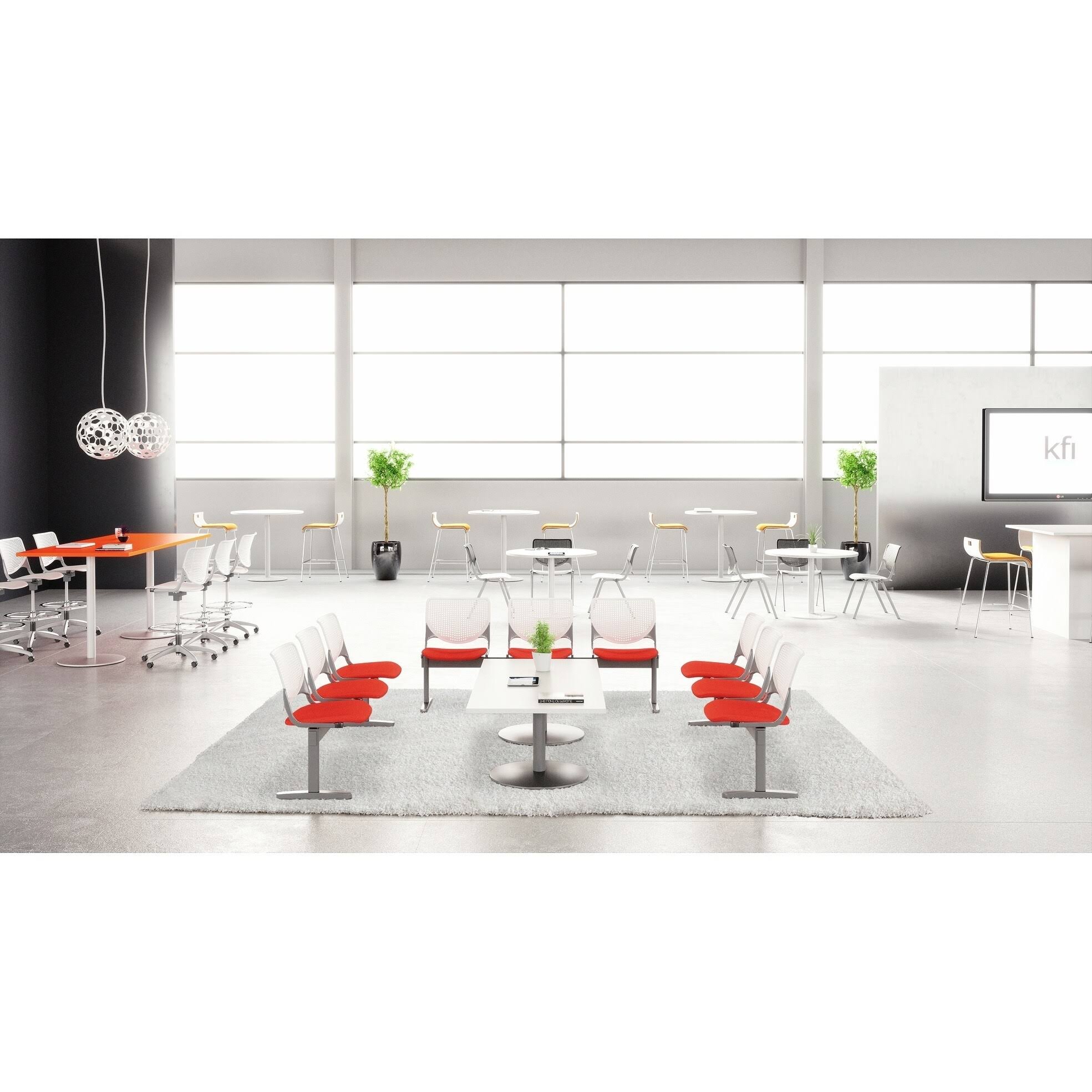 KFI Seating Kool 2 Seat Beam Seating, White BACK, Yellow Seat