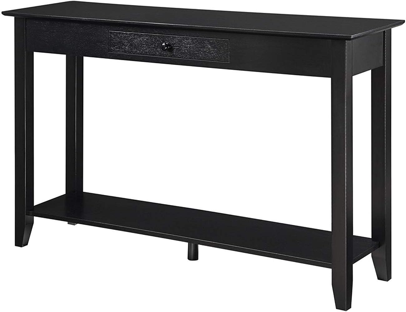 Convenience Concepts American Heritage Console Table with Drawer, Black