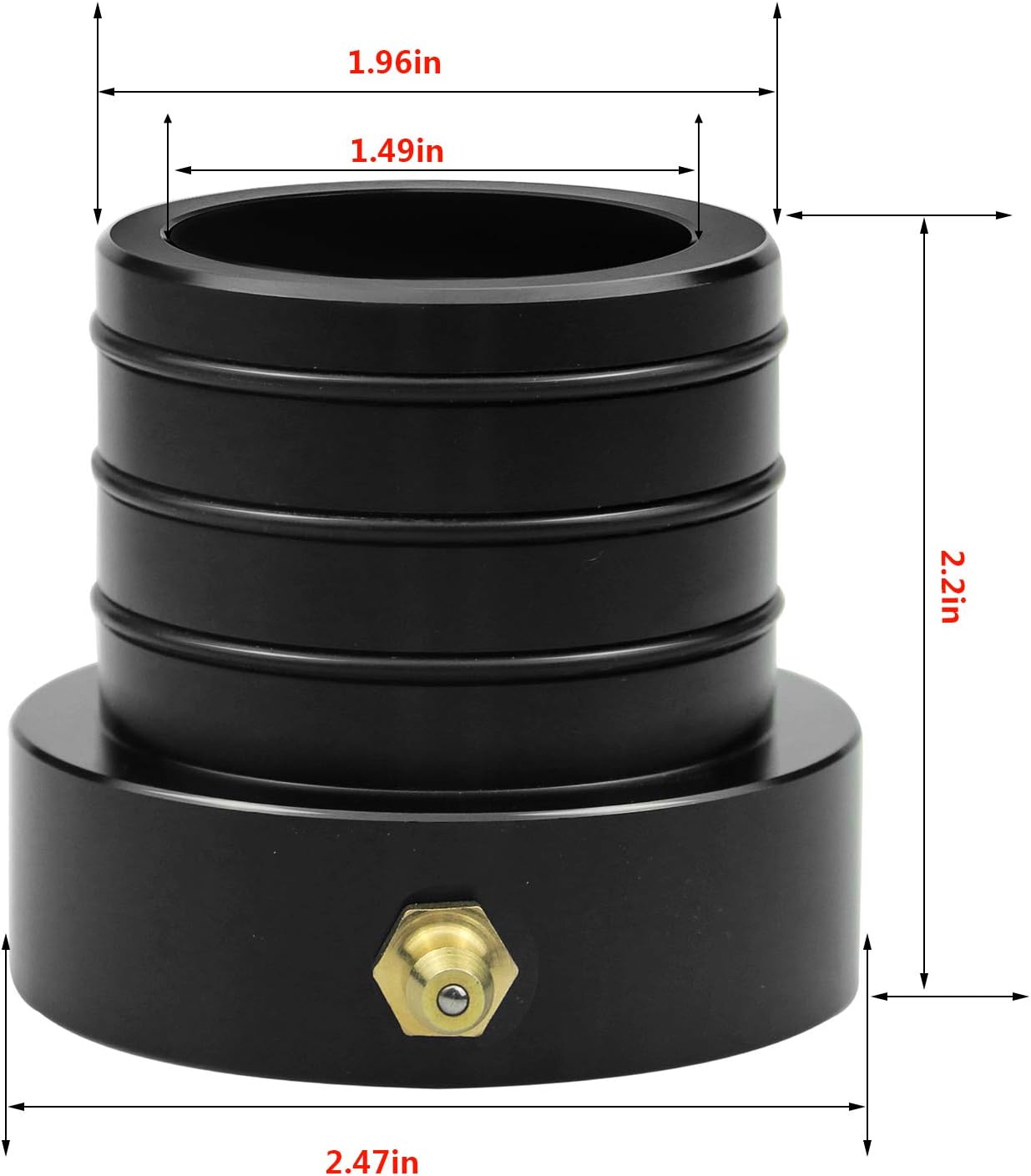 2PCS MG21103 Dana 30/44 Front Axle Tube Seal Compatible with Jeep Grand Cherokee 1984~2001/ Jeep TJ 1997~2006/ Wrangler 1987~2018 (Except 1996) (Black)