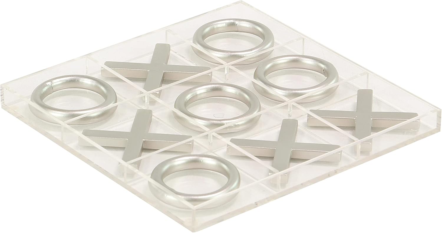 Deco 79 77627 Tic Tac Toe, Silver