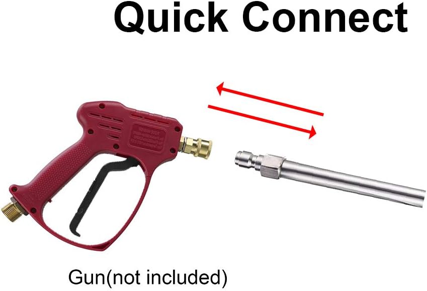 RIDGE WASHER Pressure Washer Extension Wand, 17 Inch Stainless Steel 1/4 Inch Quick Connect Power Washer Lance, 2 Pack