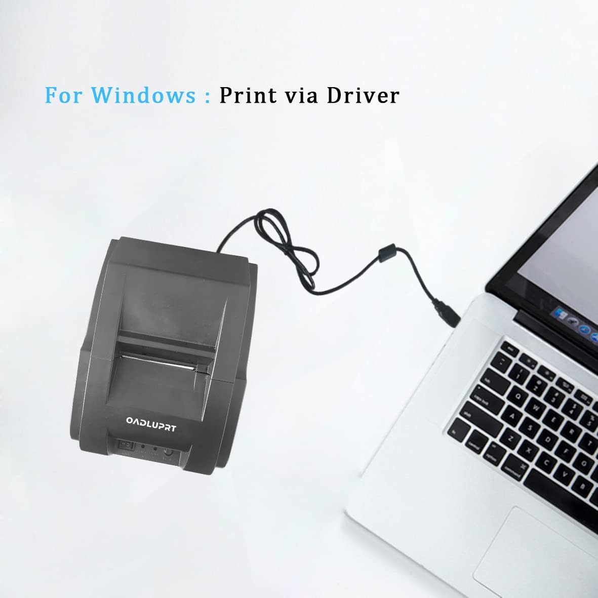 OADLUPRT Desktop Receipt Printer Supports Printing of Thermal Paper for USB Applications : Receipts, Print Width of 2