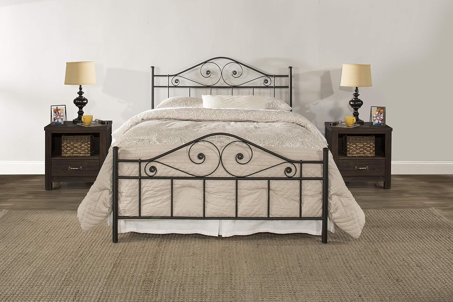 Hillsdale Harrison King Metal Bed, Textured Black