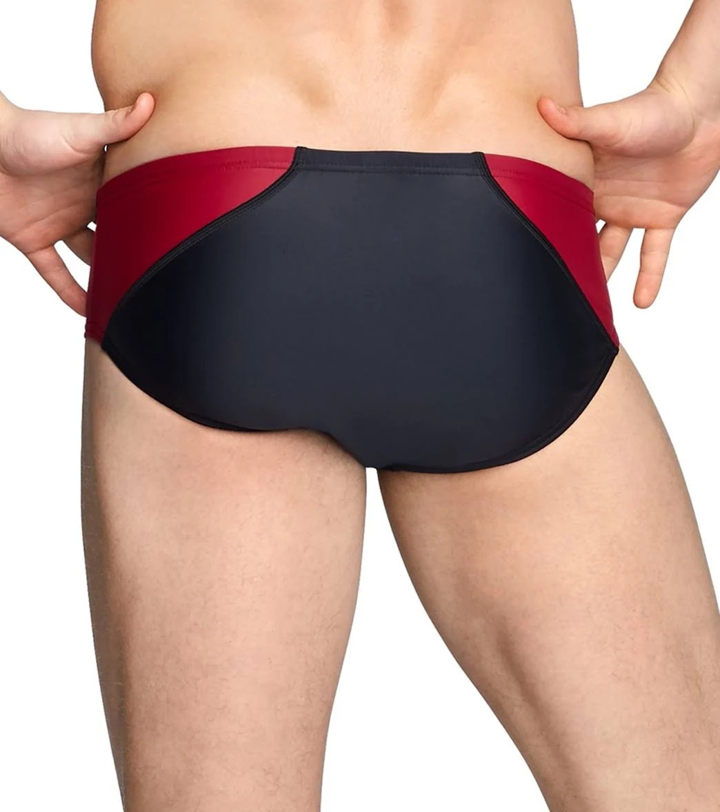 Speedo Swim Brief Powerflex Eco Tone Setter Black/Maroon 38
