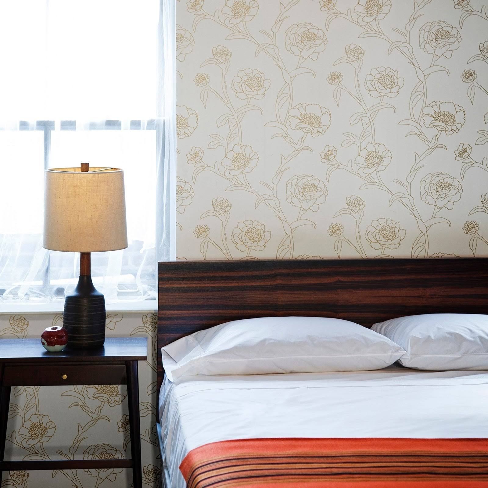 Tempaper Peel and Stick Wallpaper Peacock Blue u0026 Metallic Gold