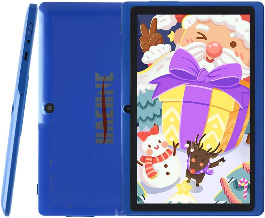 Haehne 7 inch Tablet, Android 9.0 Pie, Quad Core Processor, 1G RAM 16GB Storage, IPS Display, Dual Camera, WiFi Only, Bluetooth, Blue Pack of 2