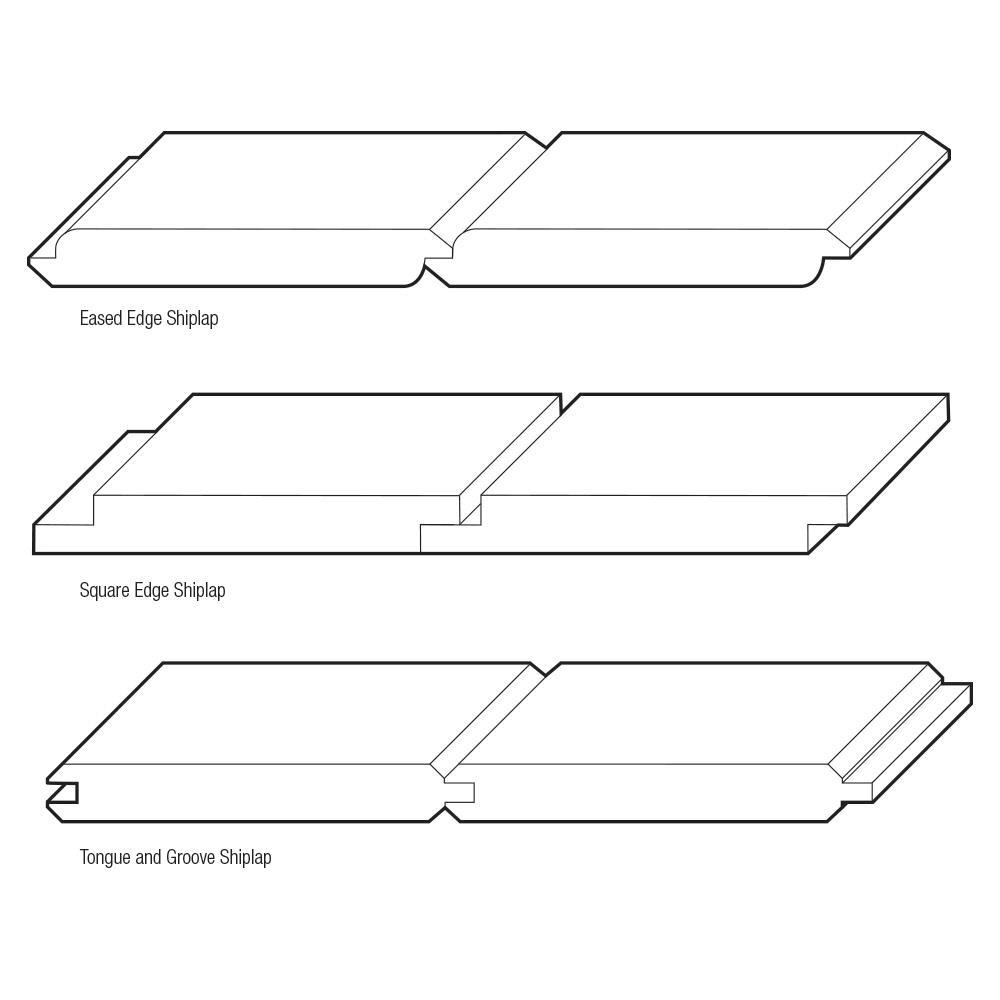 UFP-Edge 1 in. x 6 in. x 8 ft. Unfinished Pine Tongue and Groove Shiplap Siding Board (6-Pack)