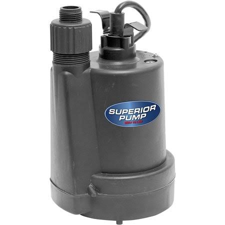 Superior Pump 91250 Utility Pump, 1/4 HP, Black