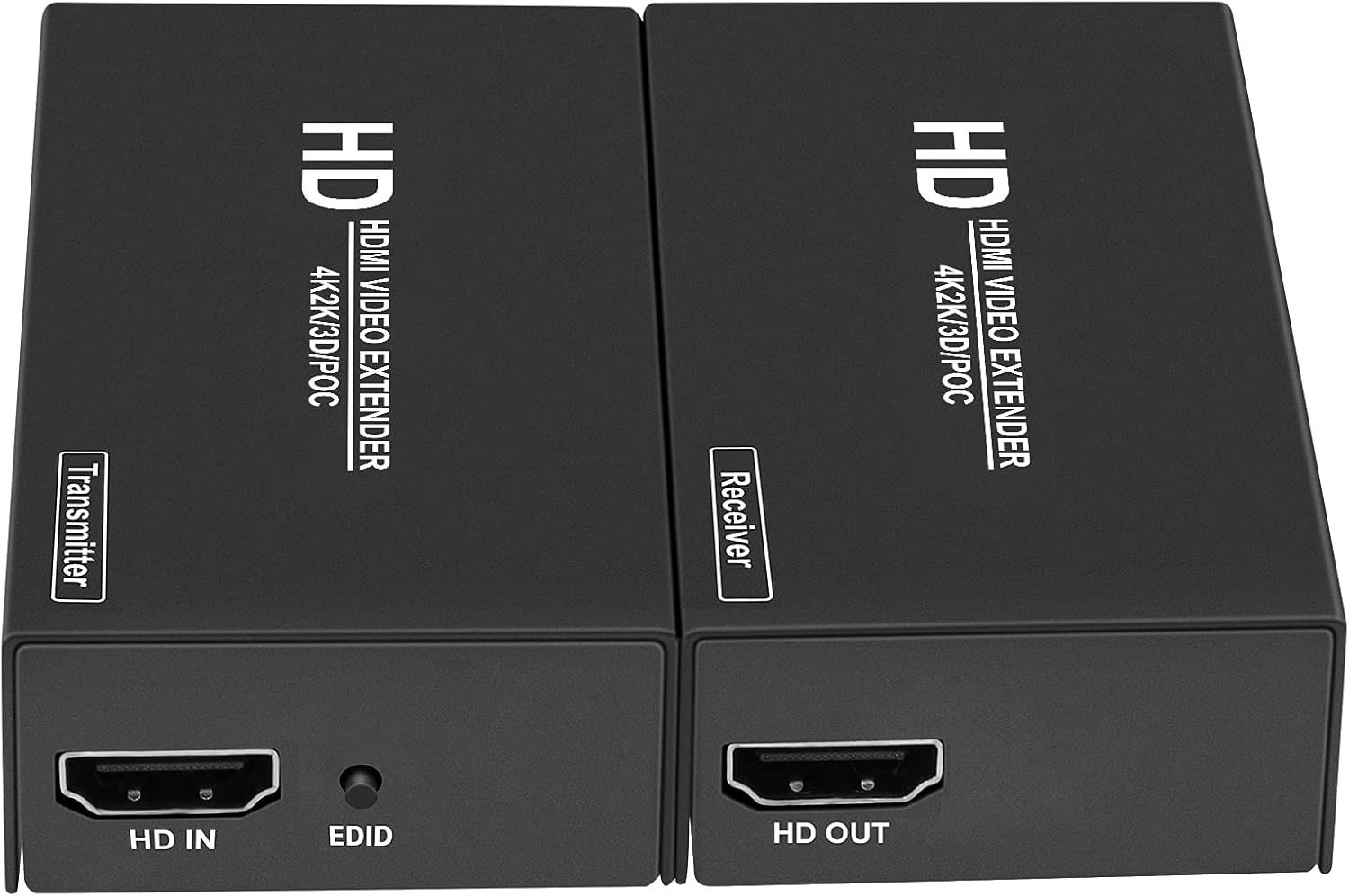 Linseek 4K HDMI Extender,HDMI Extender Over Cat5e/6,hdmi Extend 4K @ 30Hz Audio Video Up to 100m /328ft, Support EDID - POC Function（HDMI Transmitter and Receiver） Pack of 2