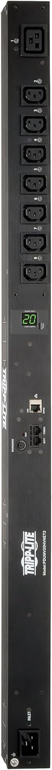 Tripp Lite Metered PDU, 20A, 38 Outlets (6-C19 & 32-C13), 200-240V, C20/L6-20P 10 ft. Cord, 0U Vertical Rack-Mount Power (PDUMV20HV)