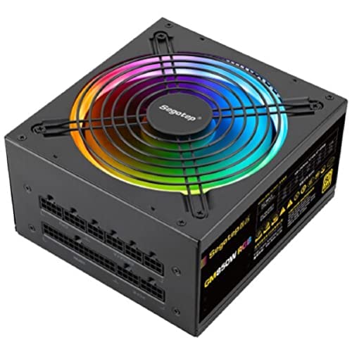 Gm850w RGB Gold Medal Full Module Power Supply (13 lamp Effects / 80plus Gold Medal/Japanese Capacitor / 5-Year Warranty/Cool Power Supply for Desktop Computer Games)