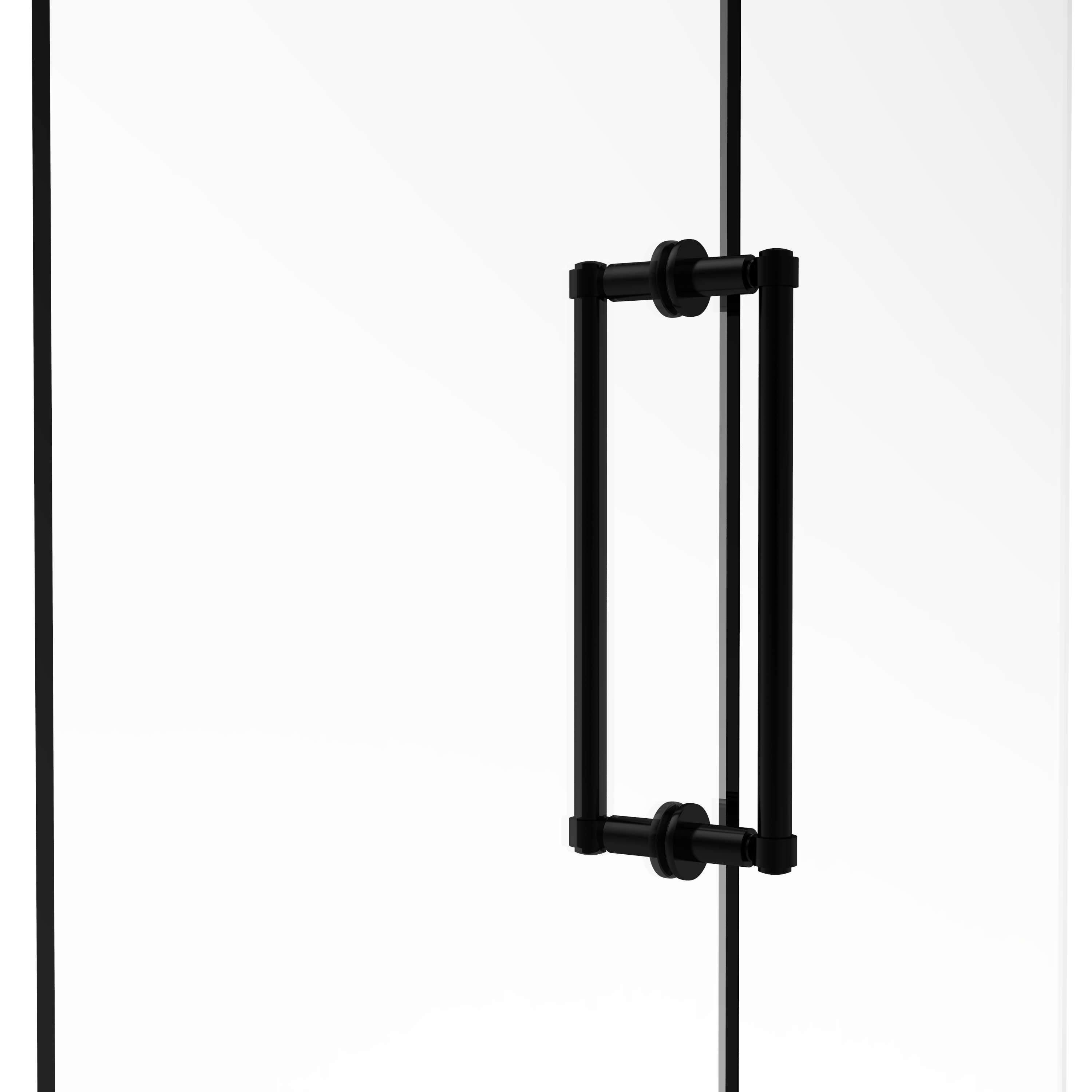Allied Brass 405-12BB-BKM Contemporary 12 inch Back to Back Shower Door Pull, Matte Black