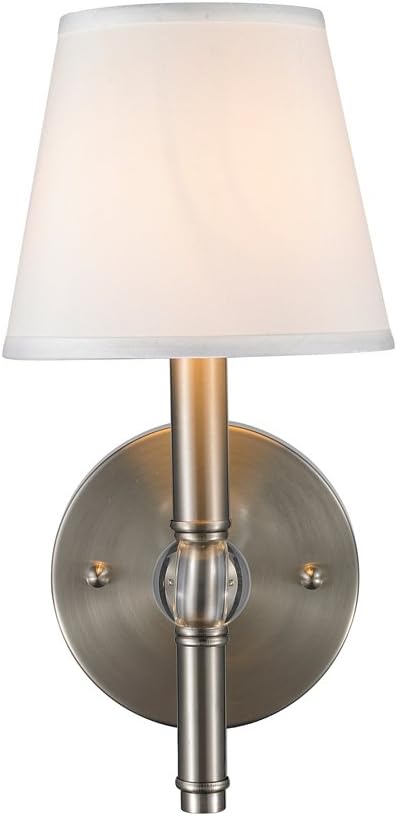 Golden Lighting 3500-1W RBZ-CWH Waverly Sconce, Rubbed Bronze Pack of 2