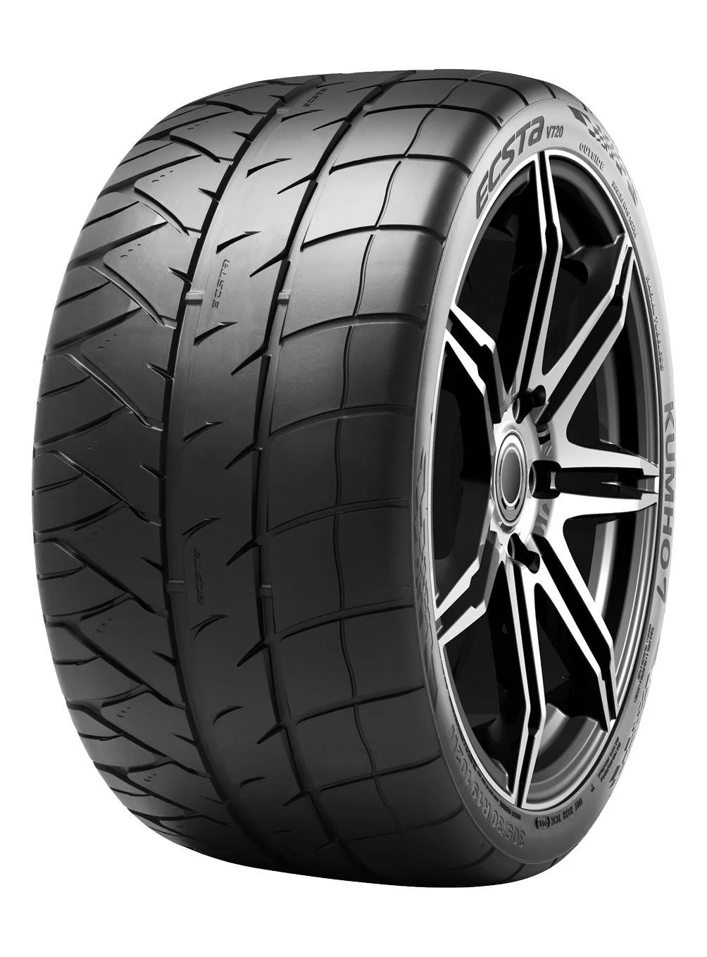 Kumho Ecsta V720 Summer P295/25zr19 90 Y Tire, Black