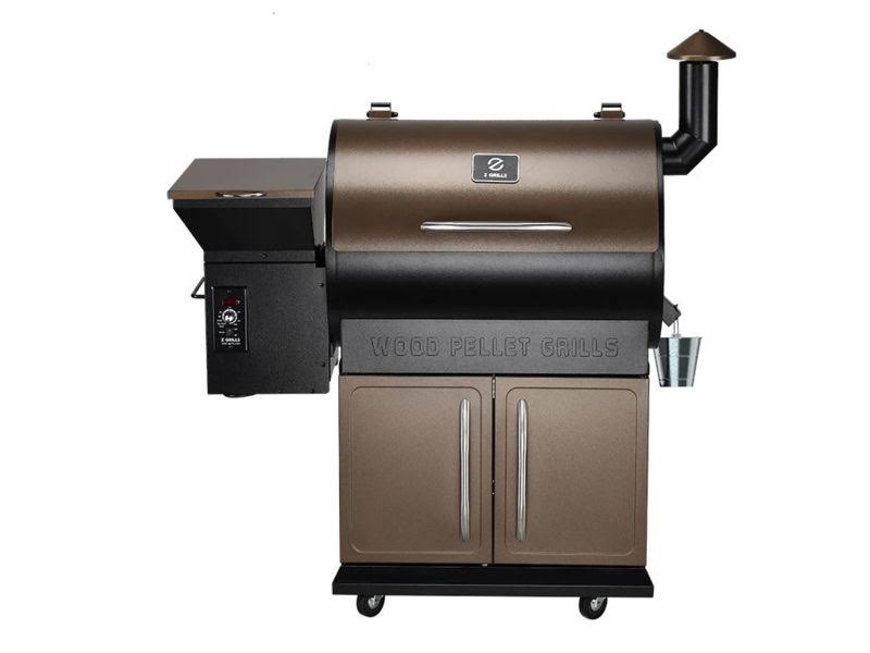 Z Grills 700D 8-in-1 Wood Pellet Grill BBQ u0026 Smoker Black/Bronze ZPG-700D