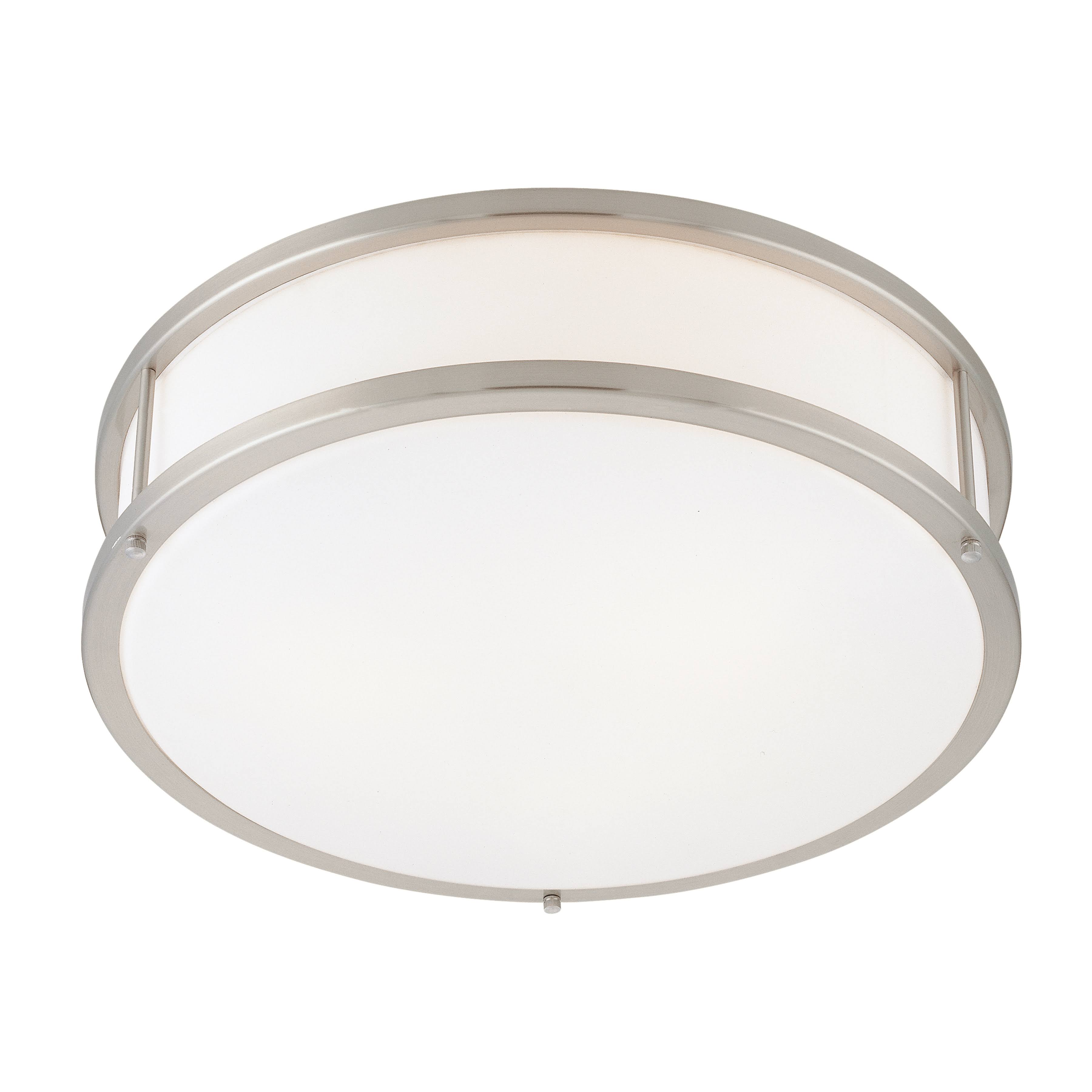 Access Lighting Conga Dimmable LED Flush Mount - Brushed Steel - 50080LEDD-BS/OPL