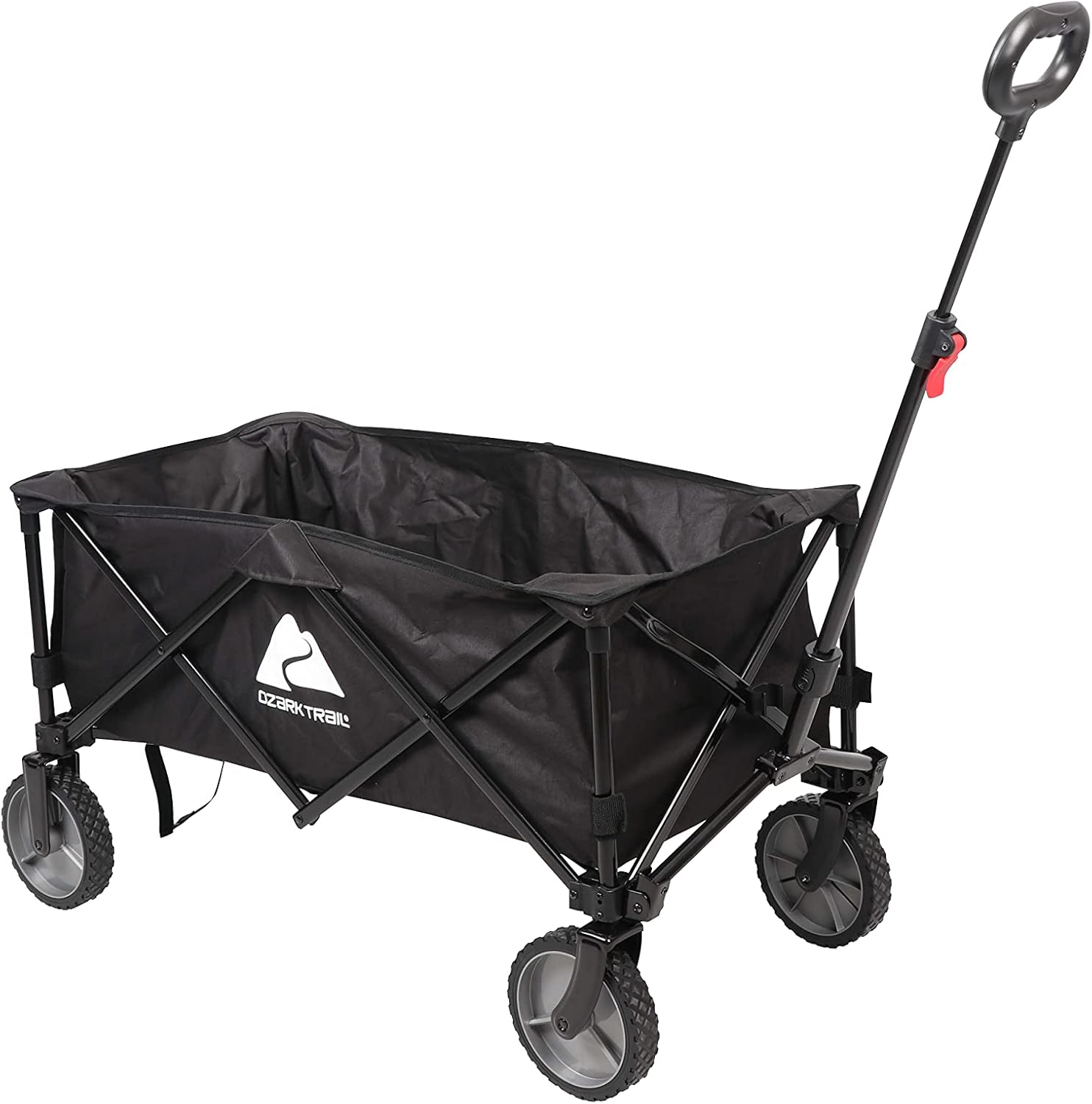Folding Collapsible Multipurpose Camp Wagon Cart - Beach, Outdoor and Camping, Black, 35.50 x 18.90 x 21.60 Inches