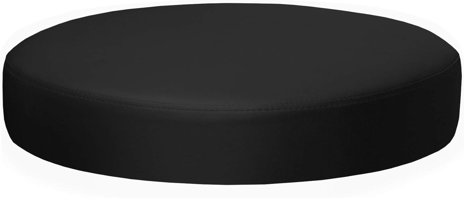 Regency Eric Low Round Ottoman- Black