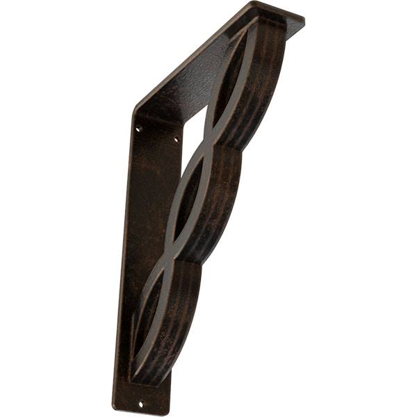 Loera Wrought Iron Bracket Antiqued Bronze 2x22W x 7 1/2x22D x 10x22H - (Triple Center Brace)