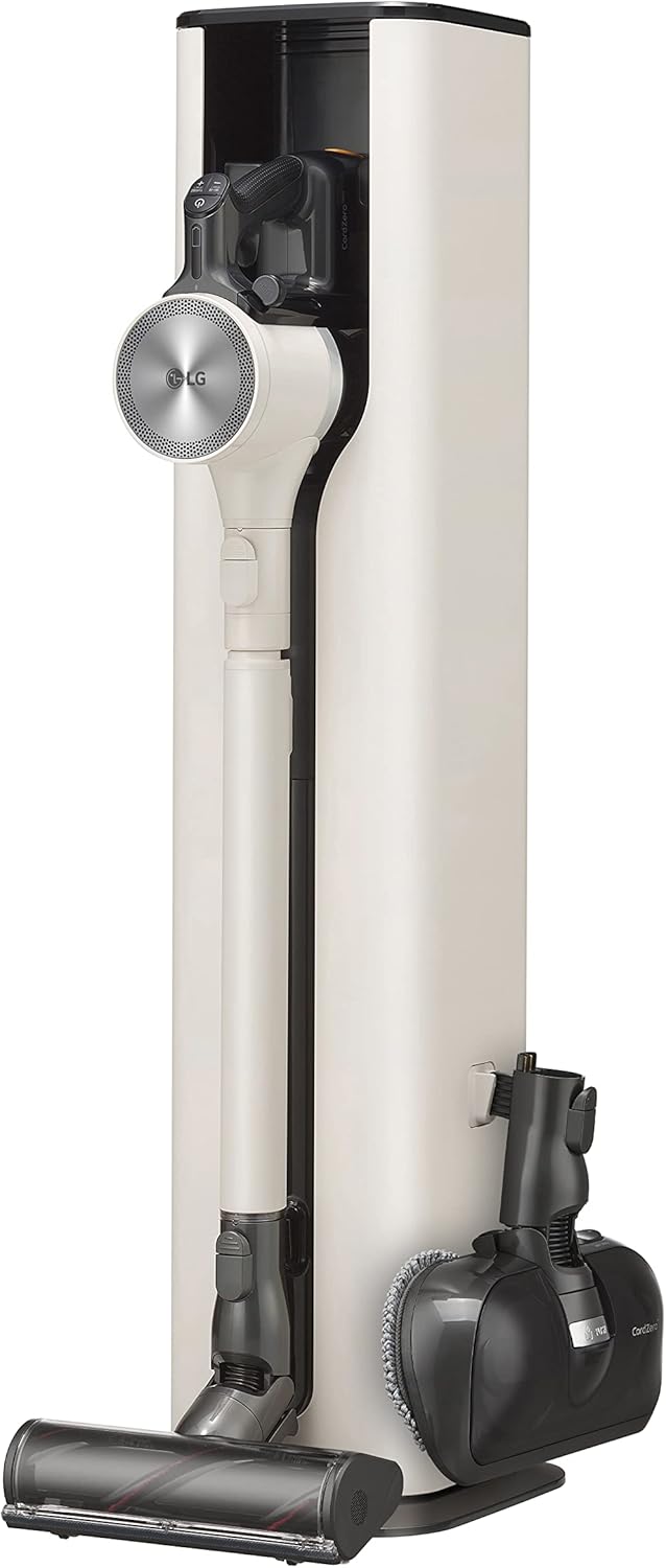 LG CordZero Auto Empty Cordless Stick Vacuum Cleaner Wet Mop All in One Tower, Extra Removable Battery, Up to 120 Min, Handheld, Powerful Suction, Hard Floor, Carpet, Car, Pet Hair, A939KBGS