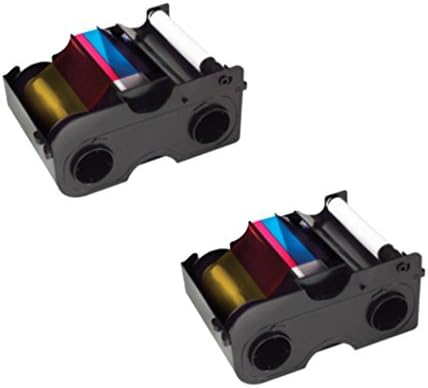 Fargo Printer YMCKO Color Ribbons for DTC1000 and DTC1250e - 2 Pack Bundle