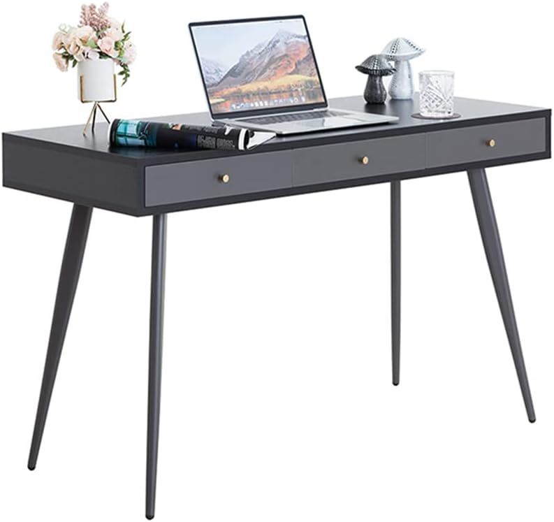 Williamspace Small Desk with Drawers, Mid Century Modern Writing Desk 47