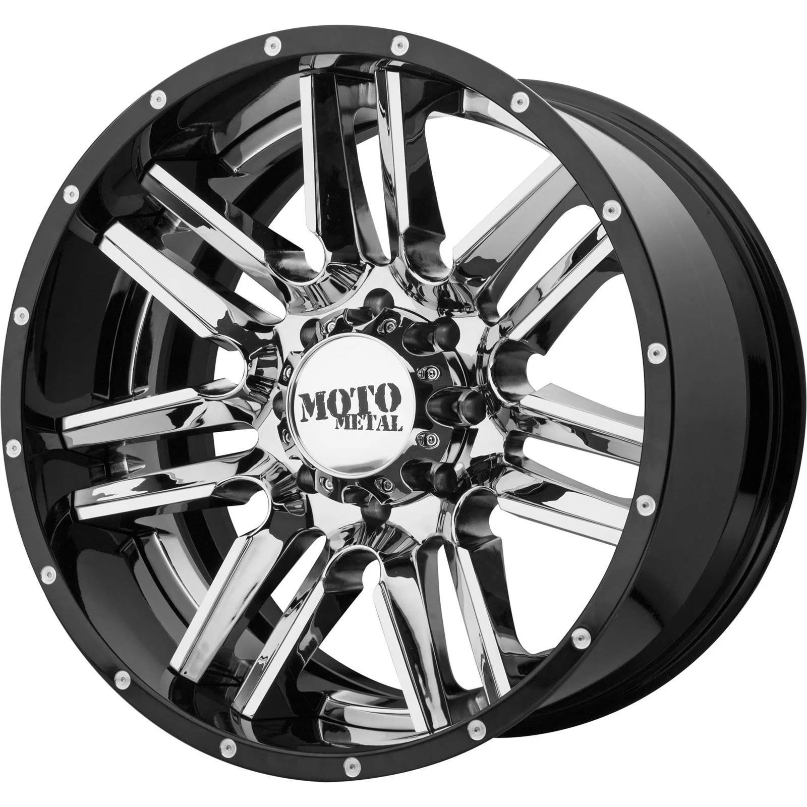 Moto Metal MO202 20x10 8x170 -18mm Chrome/Black Wheel Rim