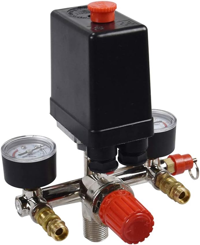 Air compressor pressure control switch valve pressure gauge Pack of 2