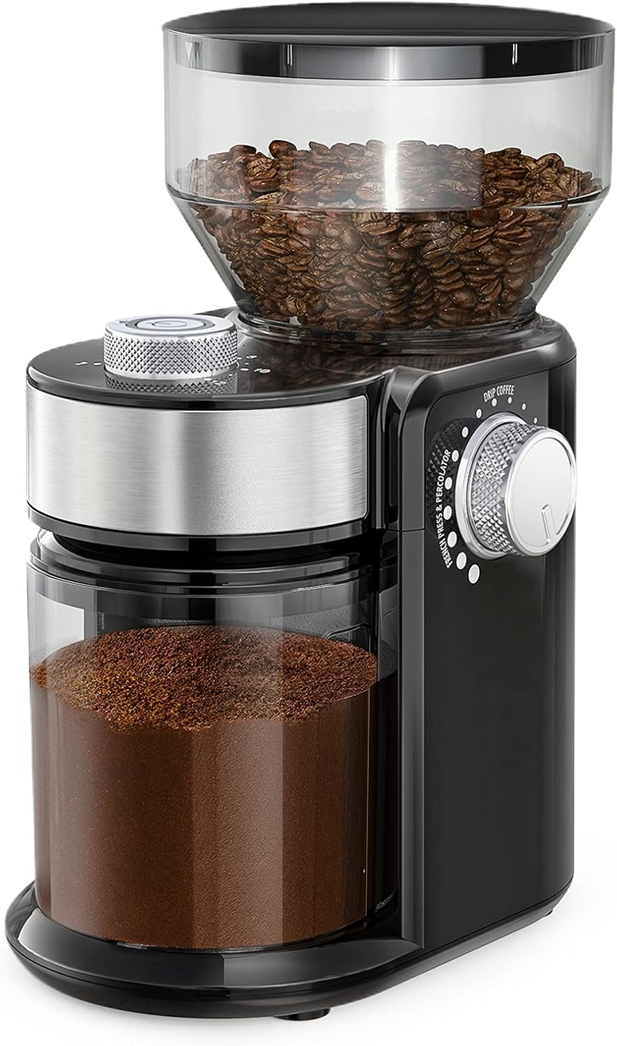 Electric Burr Coffee Grinder with 18 Grind Settings, Adjustable Burr Mill Coffee Grinder for Espresso, Drip Coffee, Percolator Coffee Pack of 2