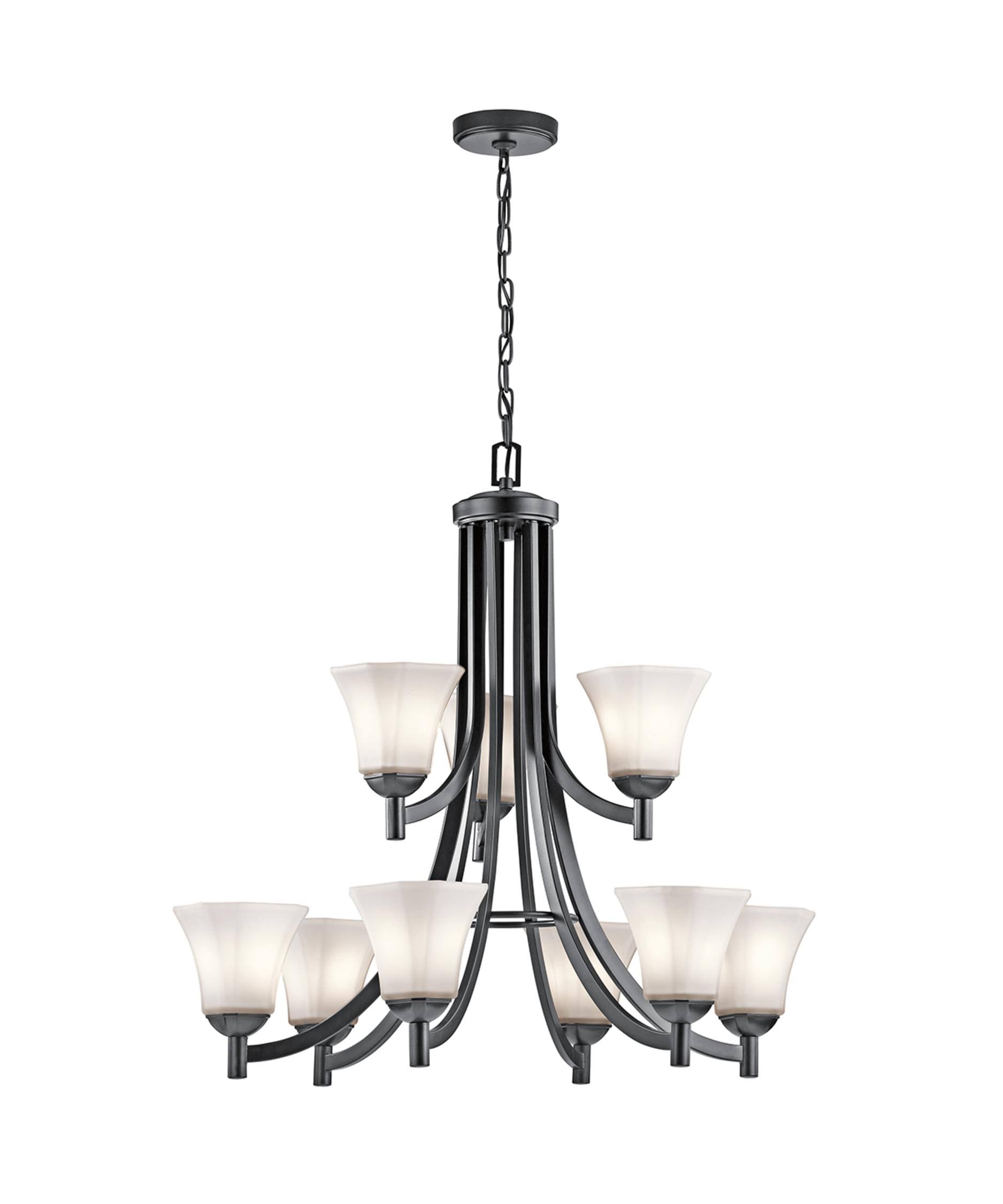 Kichler Serina Chandelier 9 Light - Black - 43632BK