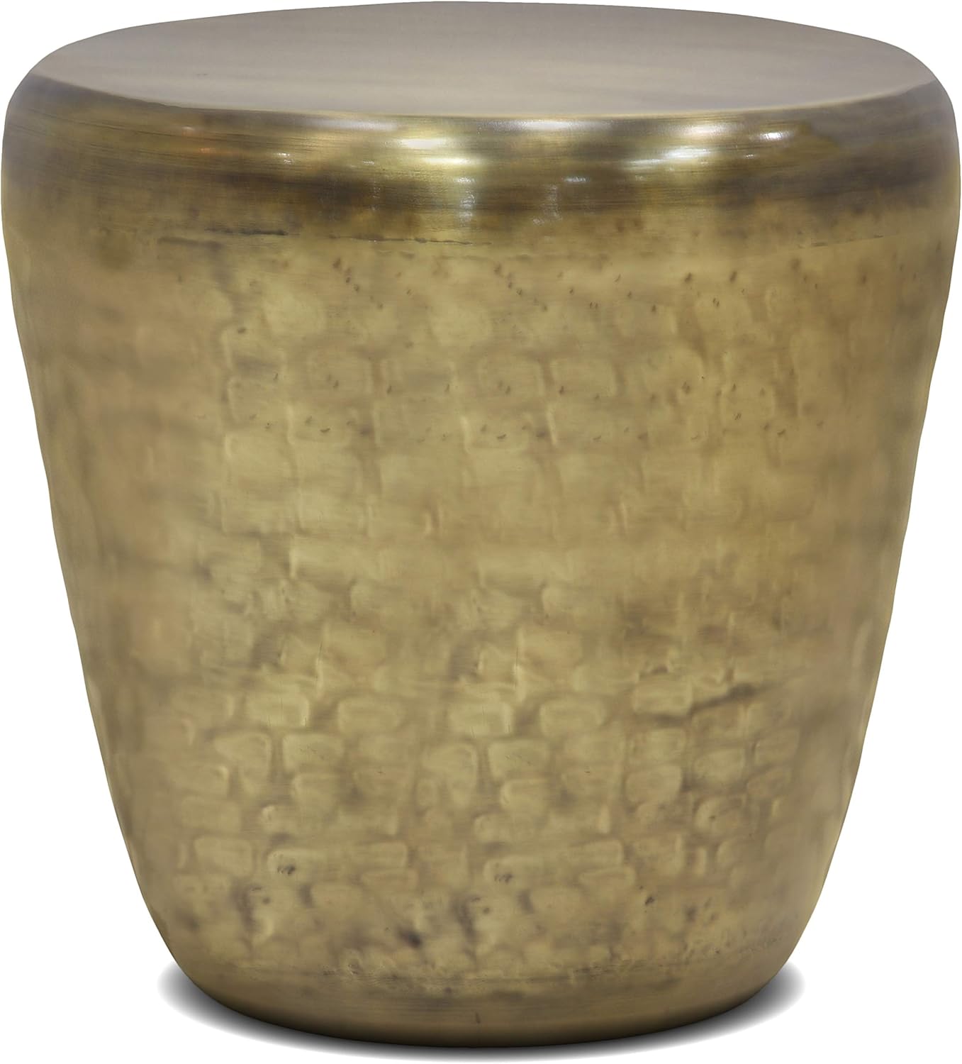 SIMPLIHOME Garvy Contemporary 20 inch Wide Metal Accent Side Table in Antique Copper, Fully Assembled, End, Bedside Table and Nightstand, for the Living Room and Bedroom