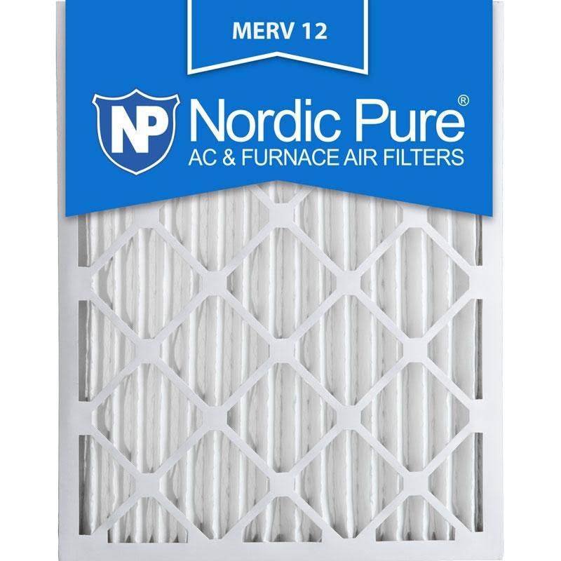 20x25x2 Pleated MERV 12 AC Furnace Filters Qty 12