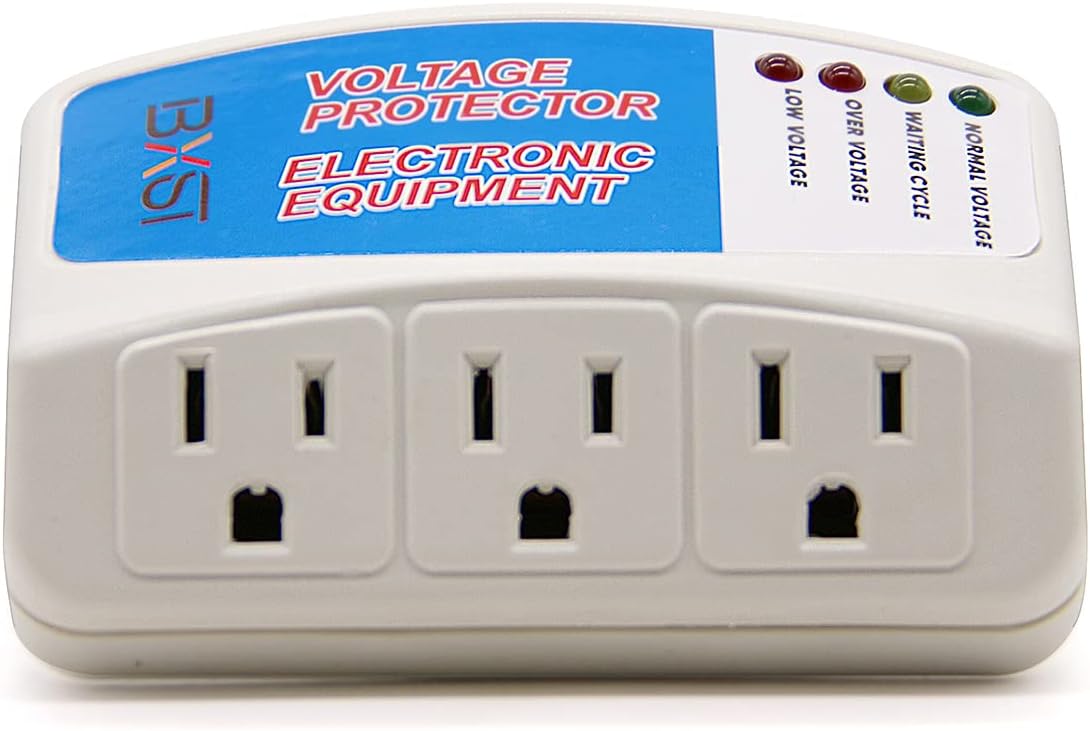 3 Outlet Surge Protector, BSEED Plug in Outlets Voltage Protector with Indicator Lights Wall Mount Voltage Brownout Outlet for Home/Office/School/Hotel 120V 1440W 4 Pack Pack of 2